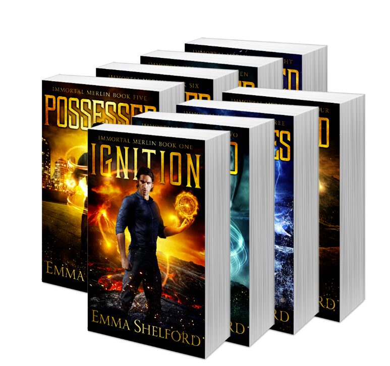 All 8 books in the Immortal Merlin Series by Emma Shelford